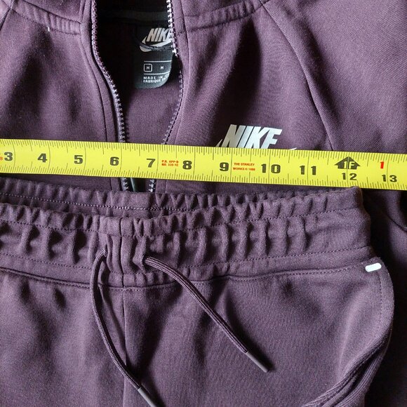 NWOT Nike Youth's Burgundy Slim Fit Sweats Jacket & Joggers Set, Size M - Picture 10 of 13
